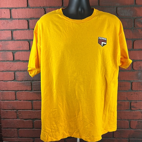 Ferris Men's Vintage Big Block Z Yellow‎ T-Shirt Extra Large - Picture 1 of 8